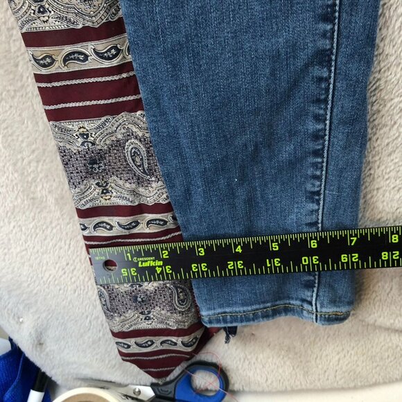 Levis Womens Butterfly Jeans Sizze 28 Mile High Super Skinny Upcycled Hippie Y2K - Picture 8 of 16